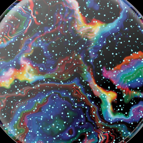 POPSOCKET Universal Galaxy Glitter Rainbow Void PopGrip Phone Stand - Picture 4 of 15